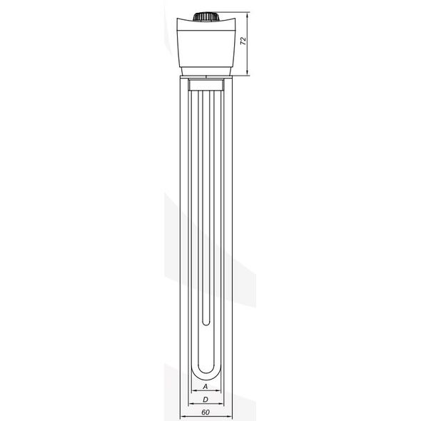 Red Grzałka do bojlera z termostatem GRBT 2000W 5/4" (R231201003)