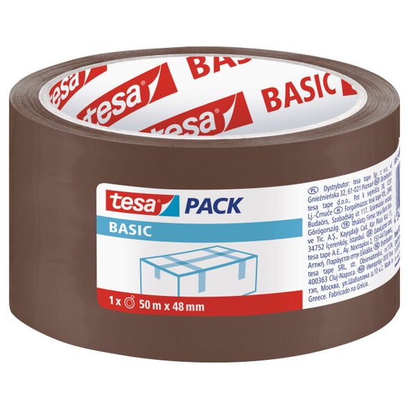 Tesa Taśma pakowa BASIC brązowa 50m 48mm H5857300