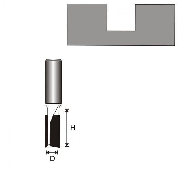 Dedra Frez do drewna rowkujący dwupłytkowy D12 12x25mm - 07F023C