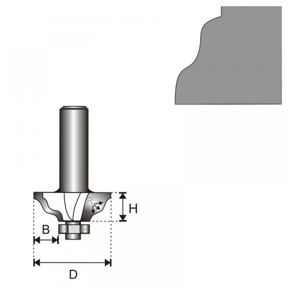 Dedra Frez do drewna falista krawędź D8 28,8x15,9x3,96mm - 07F201B