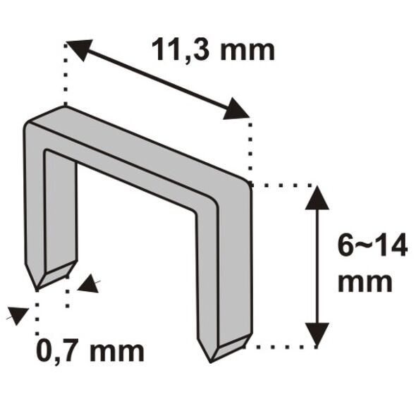 Dedra Zszywki 14 wz. D53 - 11Z114
