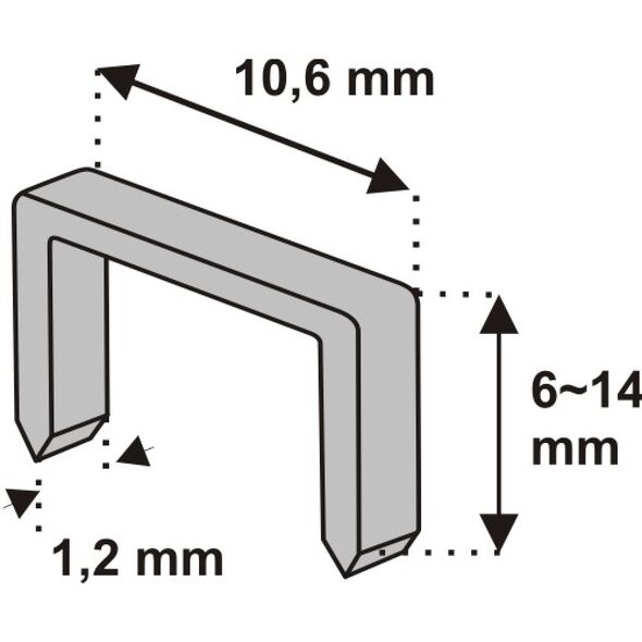 Dedra Zszywki 10mm 1000szt. D11 1,2x10,6mm - 11Z210
