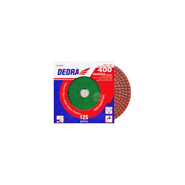 Dedra Dysk polerski 125mm ziarno 400 elastyczny diamentowy - H12G0400