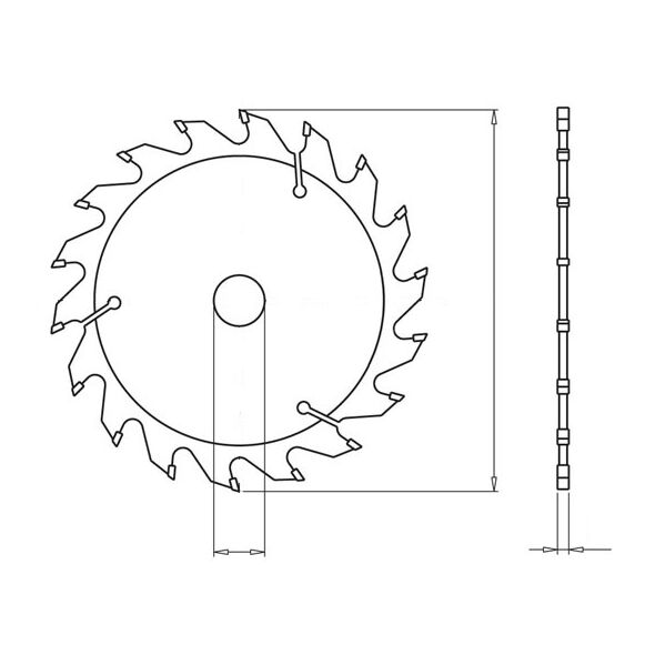 Dedra Piła tarczowa 300x30mm 24z. z płytkami HM i ogranicznikiem posuwu - HL30024