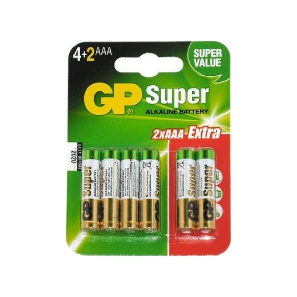 GP Bateria Super AAA / R03 6 szt.
