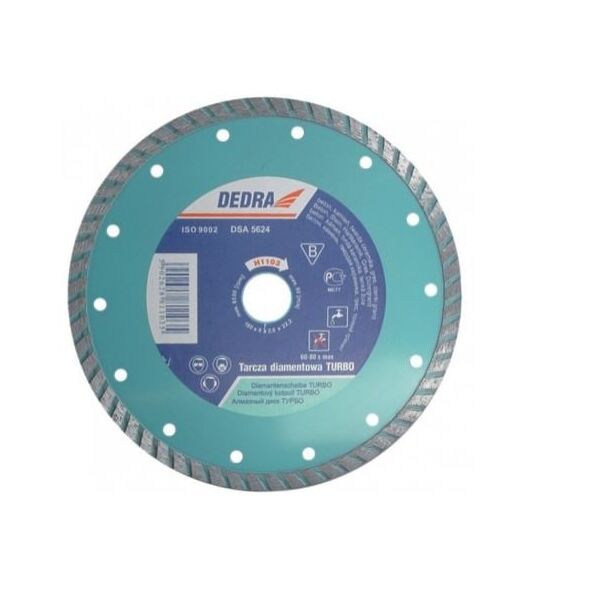 Dedra Tarcza diamentowa do cięcia Turbo 230mm 22,2mm H1104