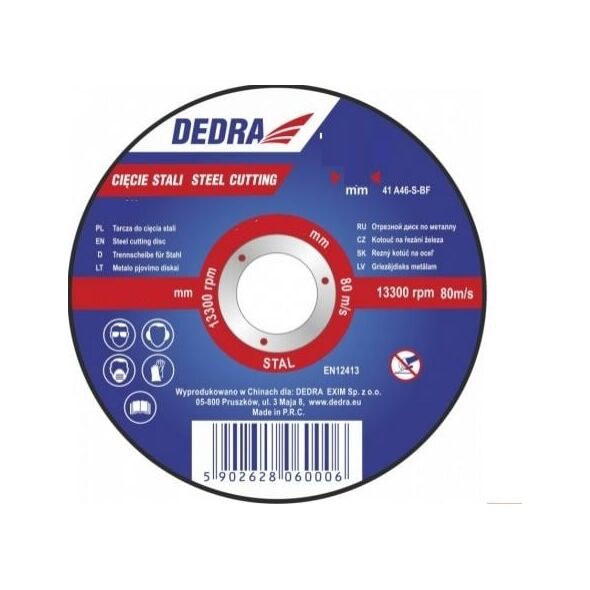 Dedra Tarcza do cięcia stali Typ 41 230x2,0x22,2mm (F13052)