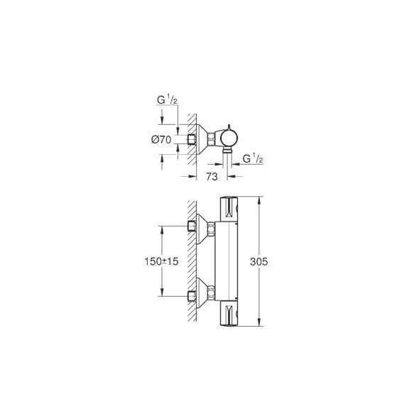 Bateria prysznicowa Grohe Grohtherm 800 chrom (34558000)