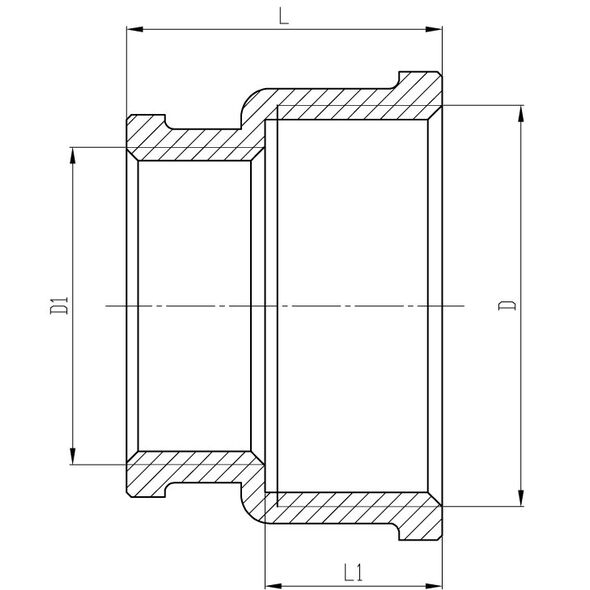 Invena Mufa mosiężna redukcyjna gwint wewn. 1/2x3/8" - ZM-09-151