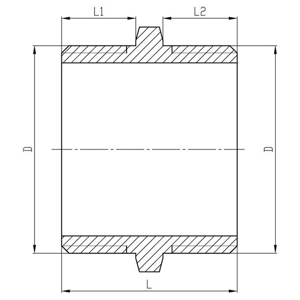 Invena Złączka mosiężna nypel 1" - ZM-03-025