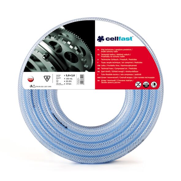 Cellfast Wąż techniczny 16x3mm środki ochrony roślin/ sprężone powietrze 50m - 20-207