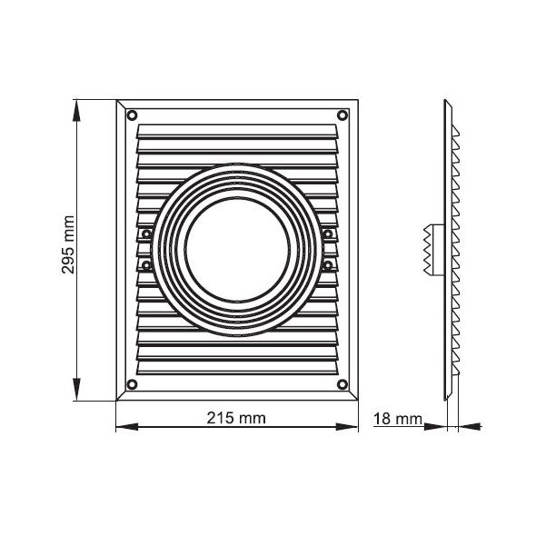 Maxpol Kratka do pochłaniacza z siatką uniwersalna 215x265mm biała - 137