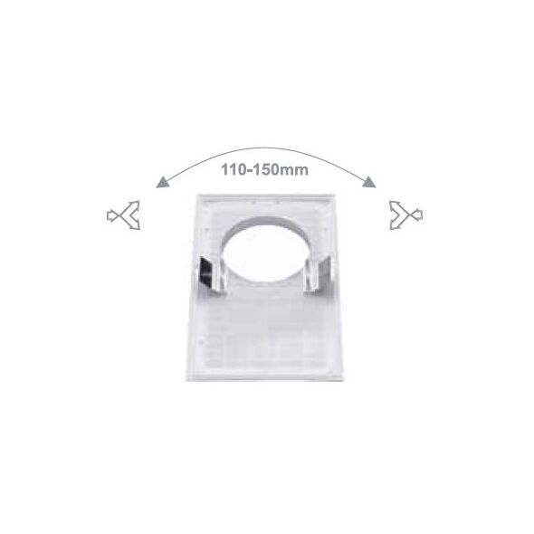 Maxpol Kratka do pochłaniacza z siatką 175x295mm fi120mm biała - 128