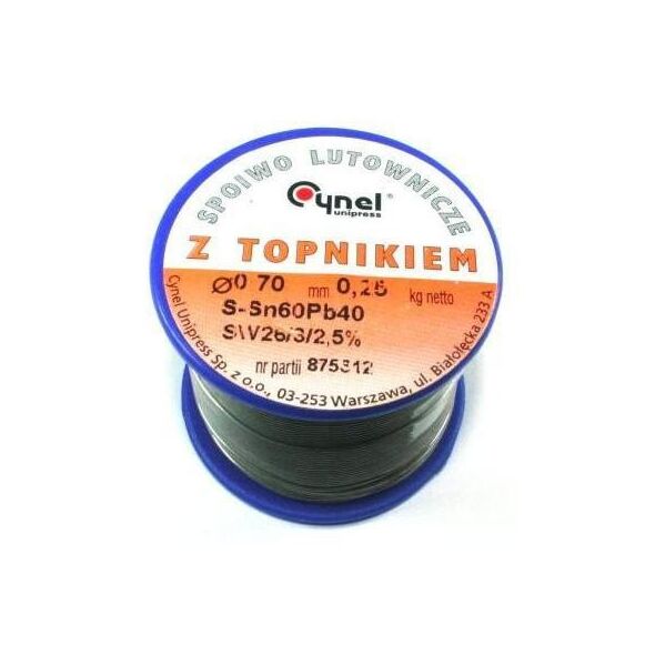 Lut cynowy z topnikiem fi 1,50 500g