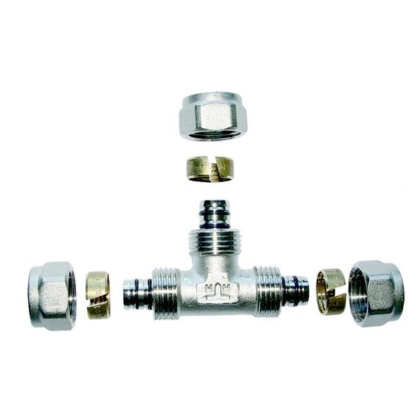 Invena Trójnik równoprzelotowy 16x16x16x2mm - PA-08-002