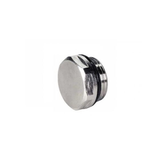 Korek 1/2" do grzejnika stalowego chrom