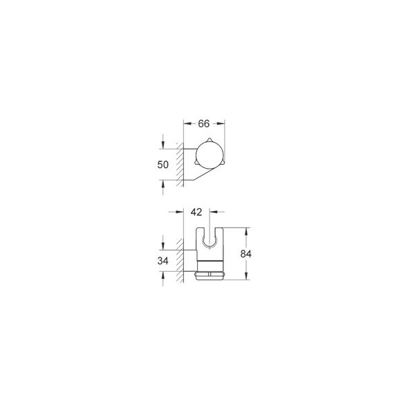 Grohe Uchwyt punktowy New Tempesta chrom (27595000)