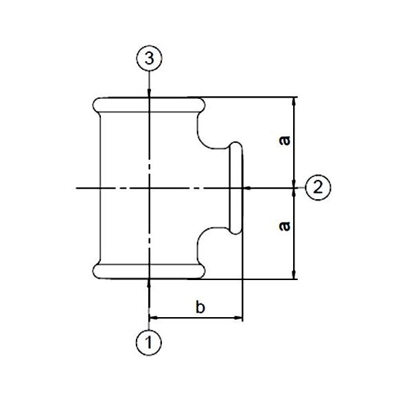 Odlewnia Zawiercie Trójnik B1 3/4" czarny - 13798