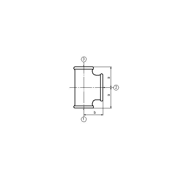 Odlewnia Zawiercie Trójnik redukcyjny B1 6/4x5/4x6/4" ocynk - 13801