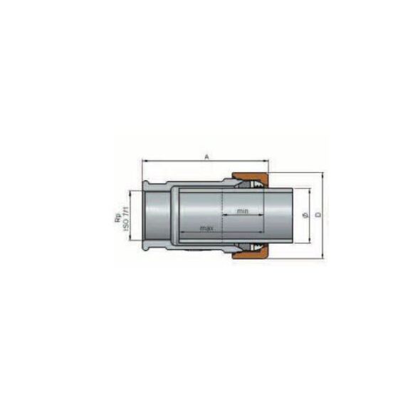 Gebo Złączka zaciskowa QI GW 3/4" do rur stalowych - 17.195.01.02