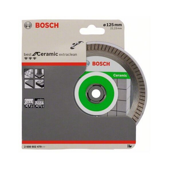 Bosch Tarcza tnąca diamentowa Best for Ceramic Extra-Clean Turbo 125 x 22mm - 2608602479
