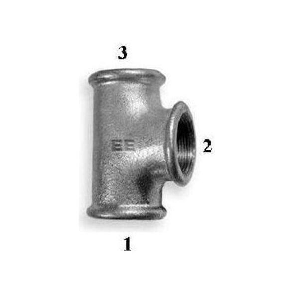 Odlewnia Zawiercie Trójnik redukcyjny B1 3/4x1/2x3/4" ocynk - 13819