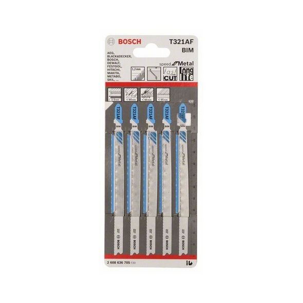 Bosch Brzeszczot do wyrzynarek T321AF 132mm metal 5szt. (2608636705)