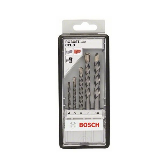 Wiertło Bosch do betonu walcowe 4 5 6 10 8mm zestaw (2607010524)
