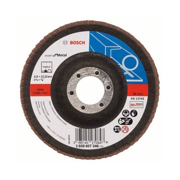 Bosch Listkowa tarcza szlifierska X551 P80 115mm wygięta (2608606754)