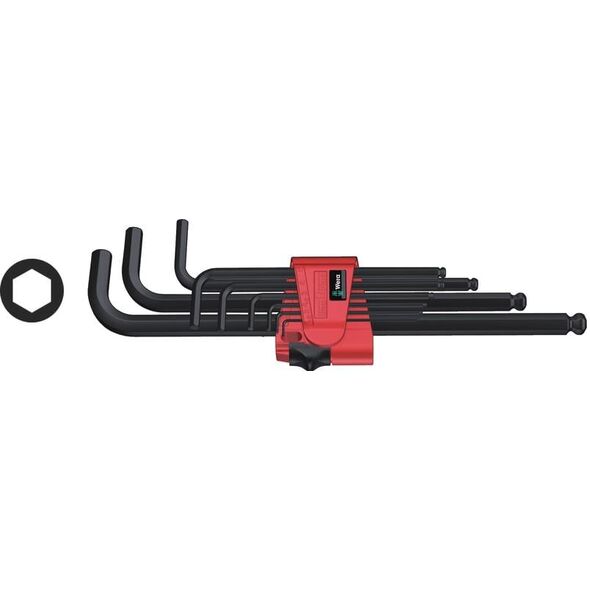 Wera Zestaw kluczy imbusowych hex typ L 1,5-10mm z kulką 9szt. (022086) (05022086001)