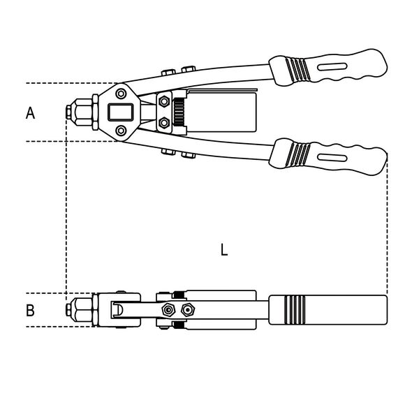 Beta Tools Nitownica dźwigniowa 280mm + 5 wymiennych końcówek (1740B/280)