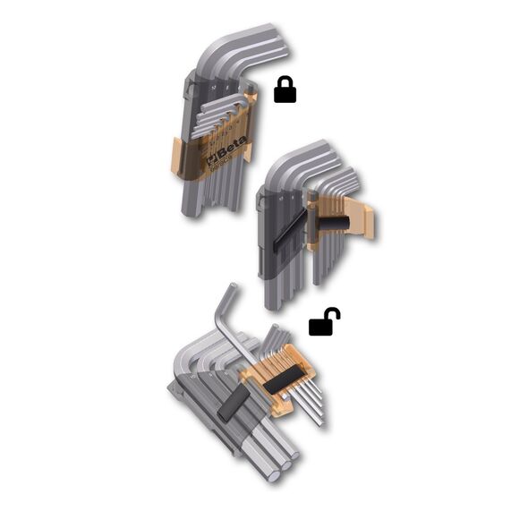 Beta Tools Zestaw kluczy imbusowych hex typ L 1,5-10mm 9szt. (000960374)