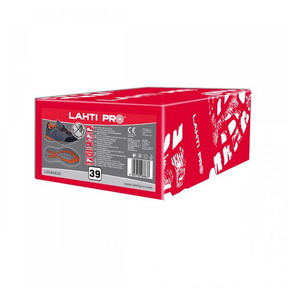 Lahti Pro Półbuty zawodowe OB FO SRA szaro-pomarańczowe 40 (L3040840)