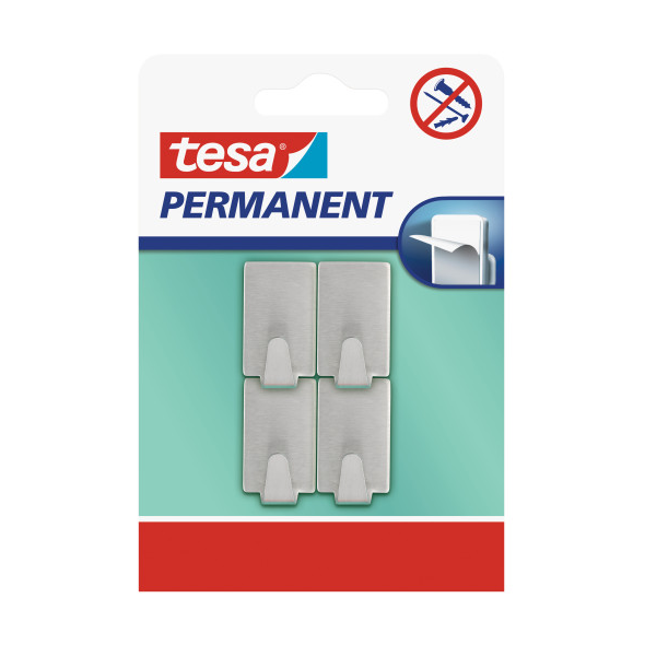 Tesa Haczyk Permanent metalowy rozmiar S 4szt. (66612)