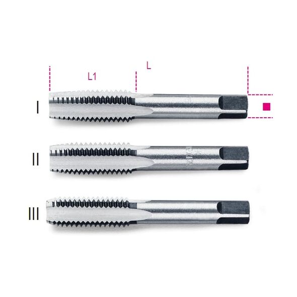 Beta Tools Gwintownik ręczny M18 3szt. (004300018)