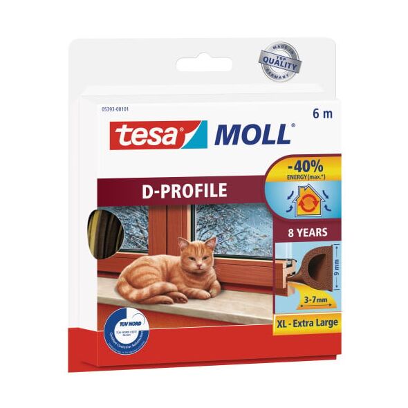 Tesa Uszczelka gumowa 9mm profil D brązowa 6m (0539303)