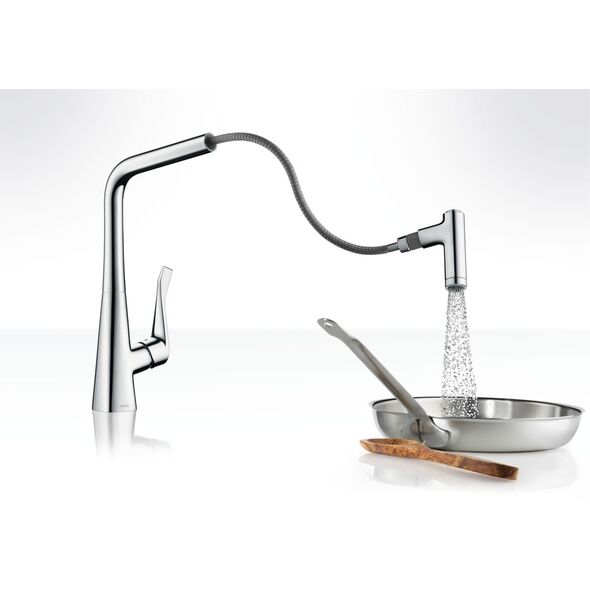 Bateria kuchenna Hansgrohe Metris stojąca chrom (14820000)