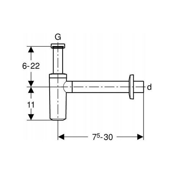 Syfon Geberit 151.035.11.1 SYFON UMYW R 1 1/4''X40MM BIAŁ - 151.035.11.1