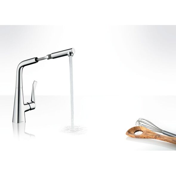 Bateria kuchenna Hansgrohe Metris stojąca chrom (14821000)