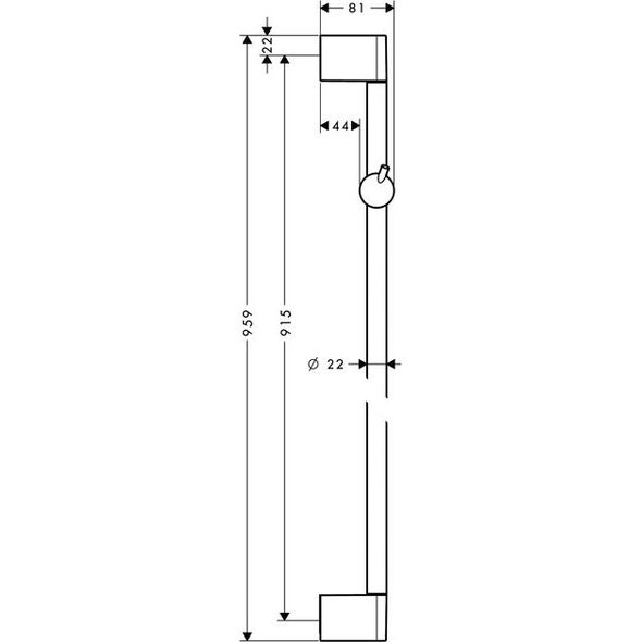 Hansgrohe Drążek prysznicowy Unica Crometta 90cm chrom (27609000)