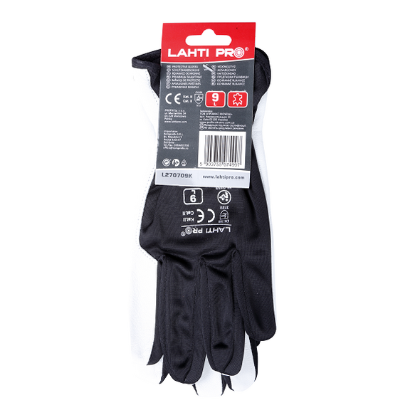 Lahti Pro Rękawice ze skóry koziej czarne karta XL (L270710K)