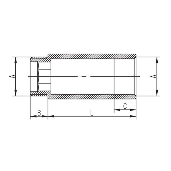 Ferro Przedłużka mosiężna 1/2" 25mm chrom (P25C)