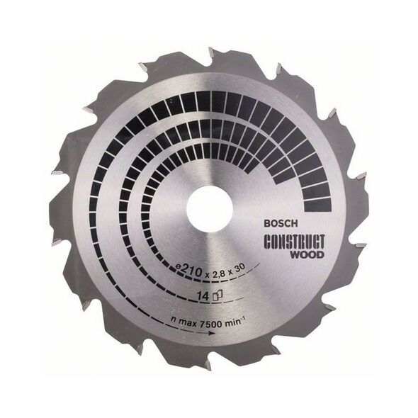 Bosch Tarcza pilarska Construct Wood 210 x 30mm 14z (2608640634)