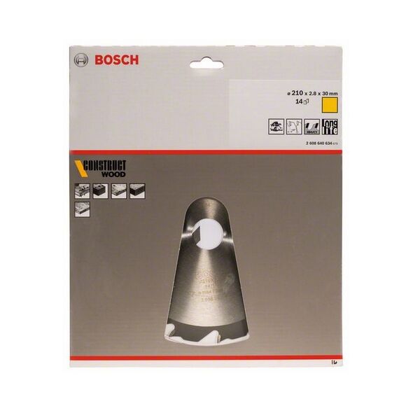 Bosch Tarcza pilarska Construct Wood 210 x 30mm 14z (2608640634)