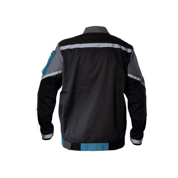 Lahti Pro Bluza ochronna z pasami odblaskowymi czarno-szaro-turkusowa S (L4040301)