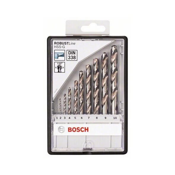 Wiertło Bosch do metalu HSS walcowe 2 7 4 5 1 3 6 10 8 9mm zestaw (2607010535)