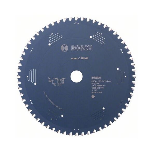 Bosch Tarcza pilarska Expert for steel 254 x 25,4mm 60 zębów (2608643059)