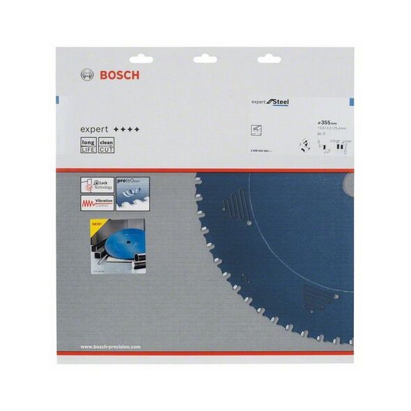 Bosch Tarcza pilarska Expert for steel 355 x 25,4mm 80 zębów (2608643062)