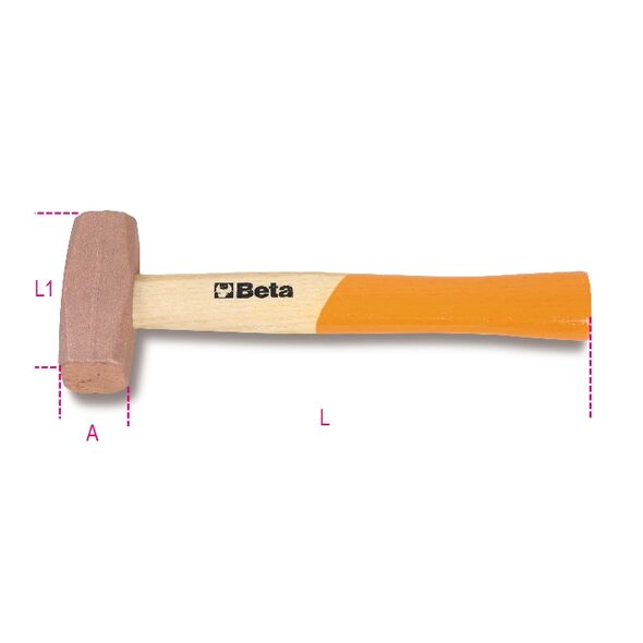 Beta Tools Młotek specjalistyczny rączka drewniana 2kg 300mm (1385/2000)