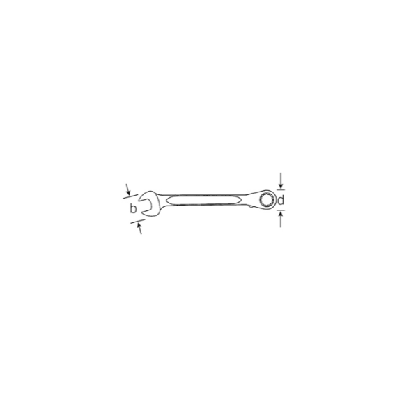 Stahlwille Klucz płasko-oczkowy z grzechotką 18mm (41171818)